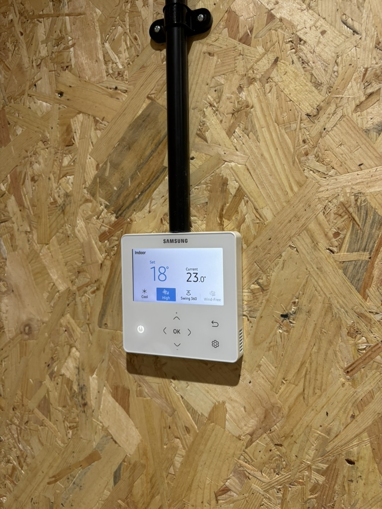 Samsung wired air conditioning controller installed at Shredfast